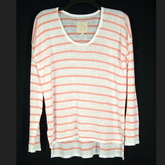 Chasor XS Striped Linen Sweater Oversized - Picture 1 of 3